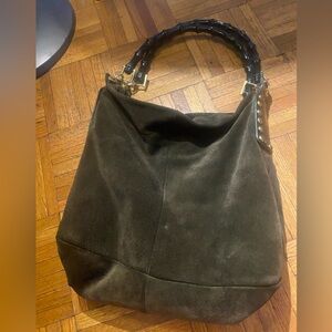 Real suede Sabrina designer authentic bag